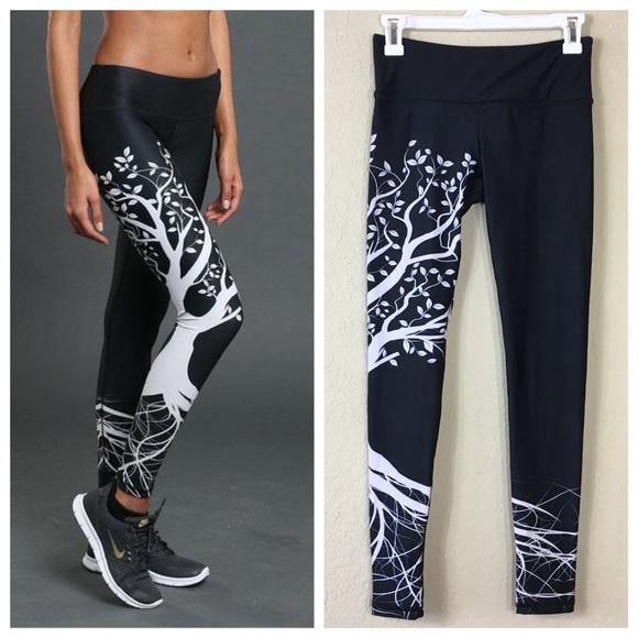 Noli Yoga Pants - Noli Yoga Tree of life in black